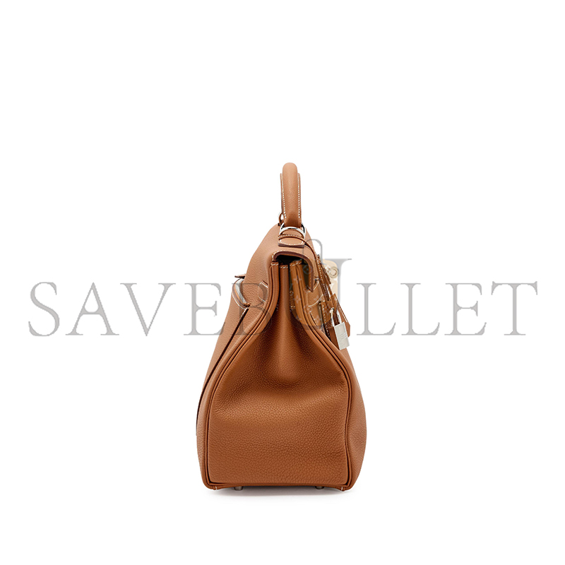 H**me5 gold togo maxi kelly 42 retourne palladium hardware 19275 (42*27*17cm)